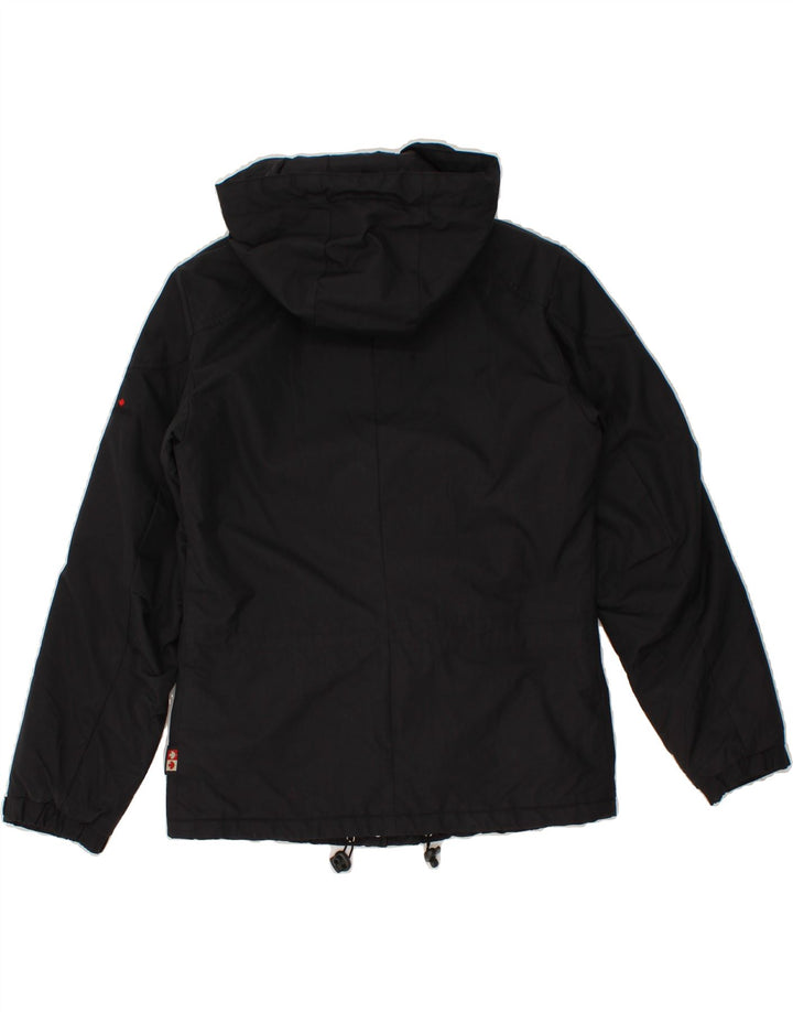 CANADIAN Womens Hooded Windbreaker Jacket IT 42 Medium Black Polyamide Vintage Canadian and Second-Hand Canadian from Messina Hembry 