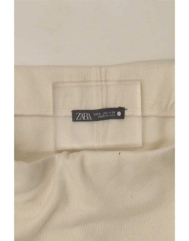 Женская юбка-миди Zara, маленькая W26 Off White
