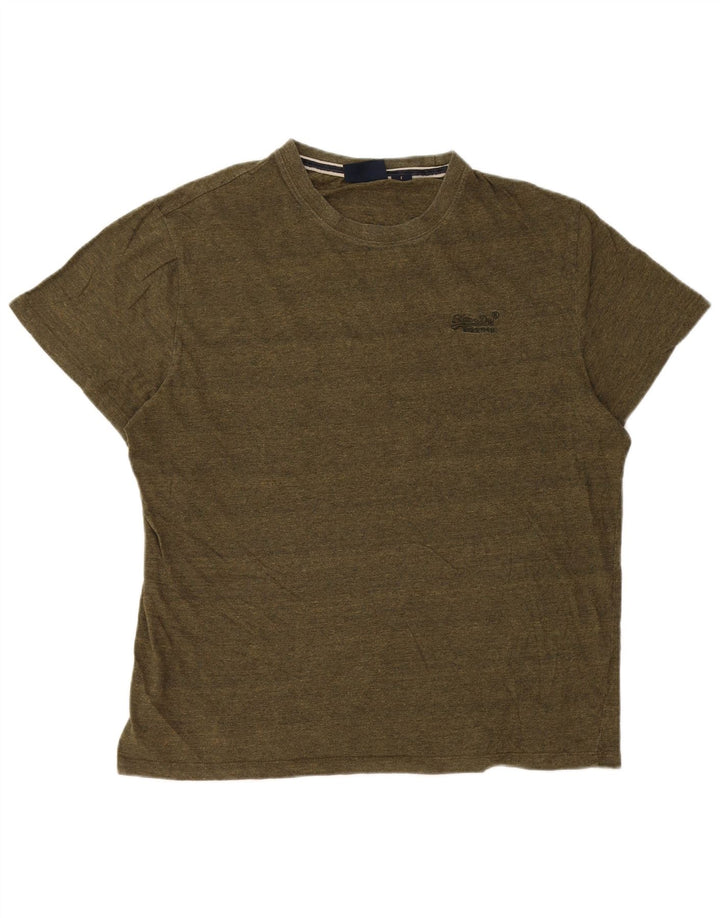 Мужская футболка Superdry Top 2XL, хлопок в полоску цвета хаки