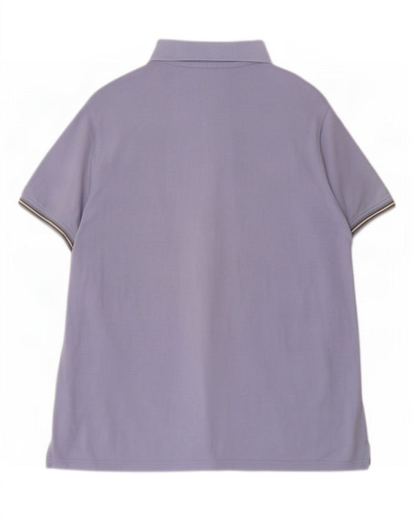 Мужская рубашка поло Massimo Dutti XL, синяя, хлопковая