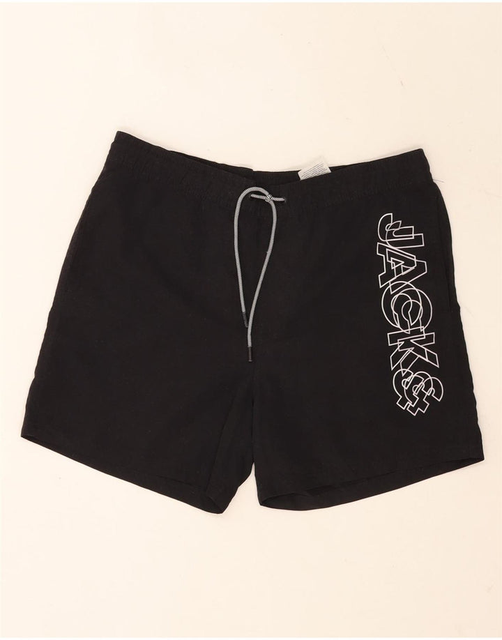Мужские шорты для плавания Jack & Jones с рисунком, средний черный, полиэстер
