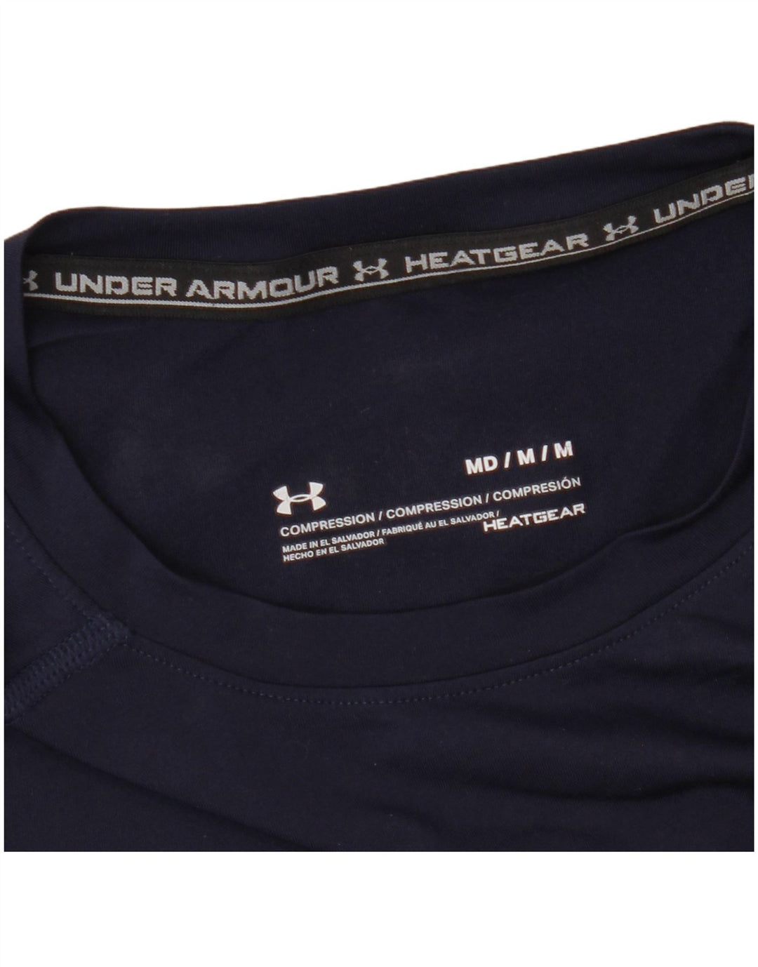 Мужская футболка Under Armour Heat Gear Верх среднего размера, темно-синий, синтетика