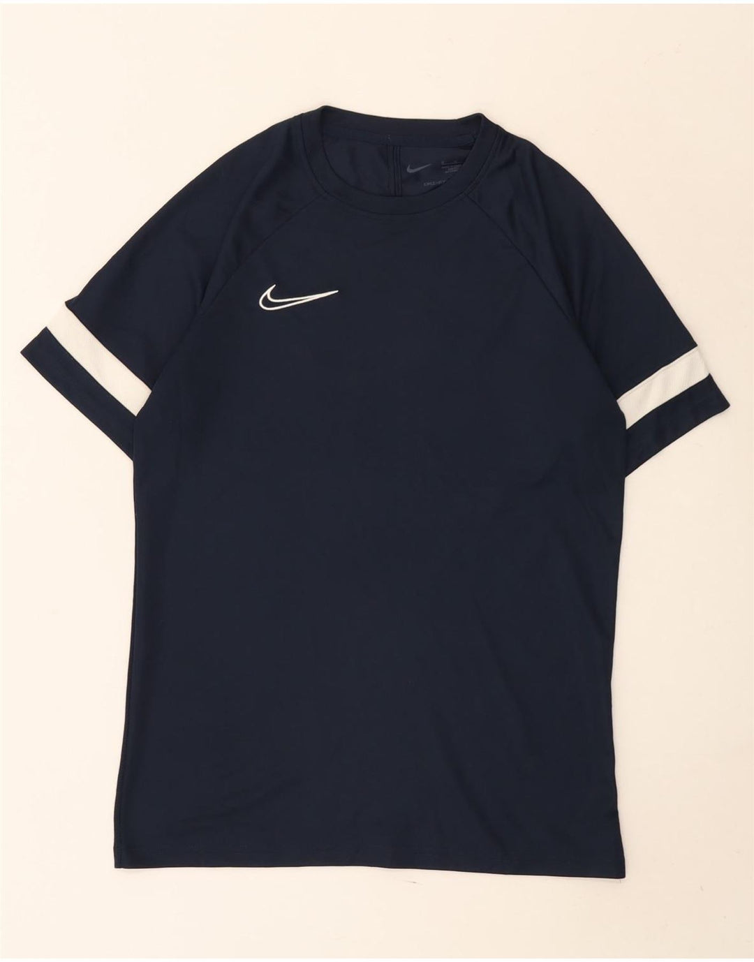 Мужская футболка Nike Dri Fit среднего размера, темно-синяя, с цветными блоками