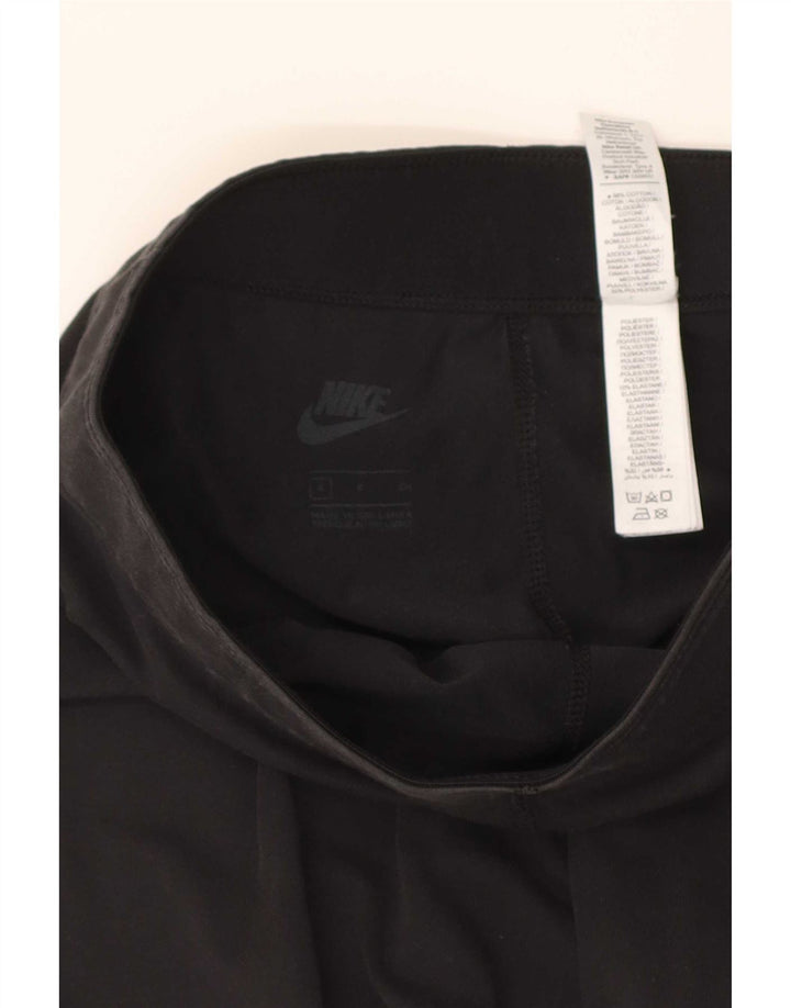 Женские леггинсы с рисунком Nike UK 8, маленькие черные хлопковые