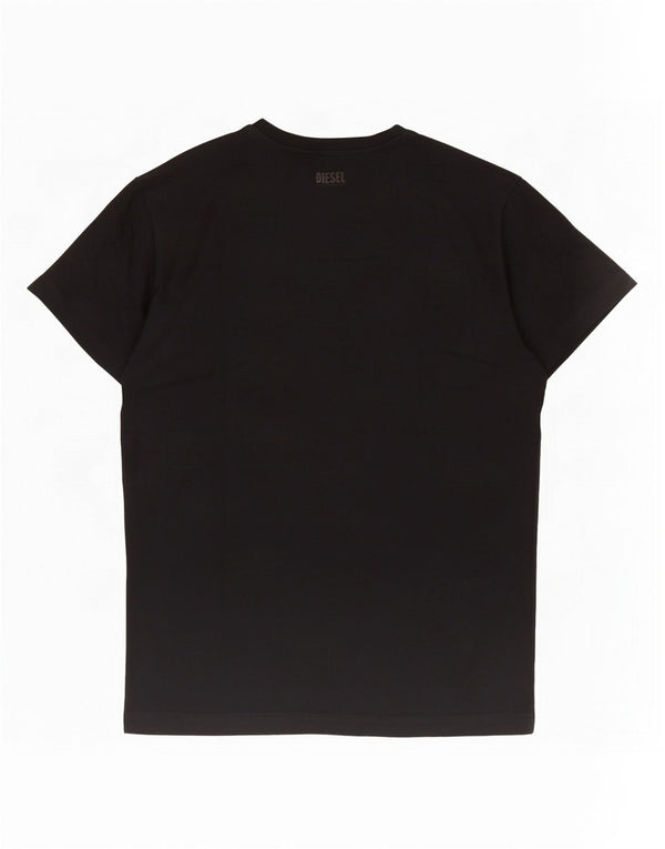 Diesel Mens Graphic T-Shirt Top 2XL Black Cotton