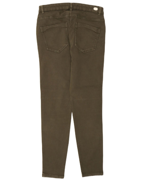 Женские джинсы скинни Zara EU 42, большие W32 L28, зеленый хлопок