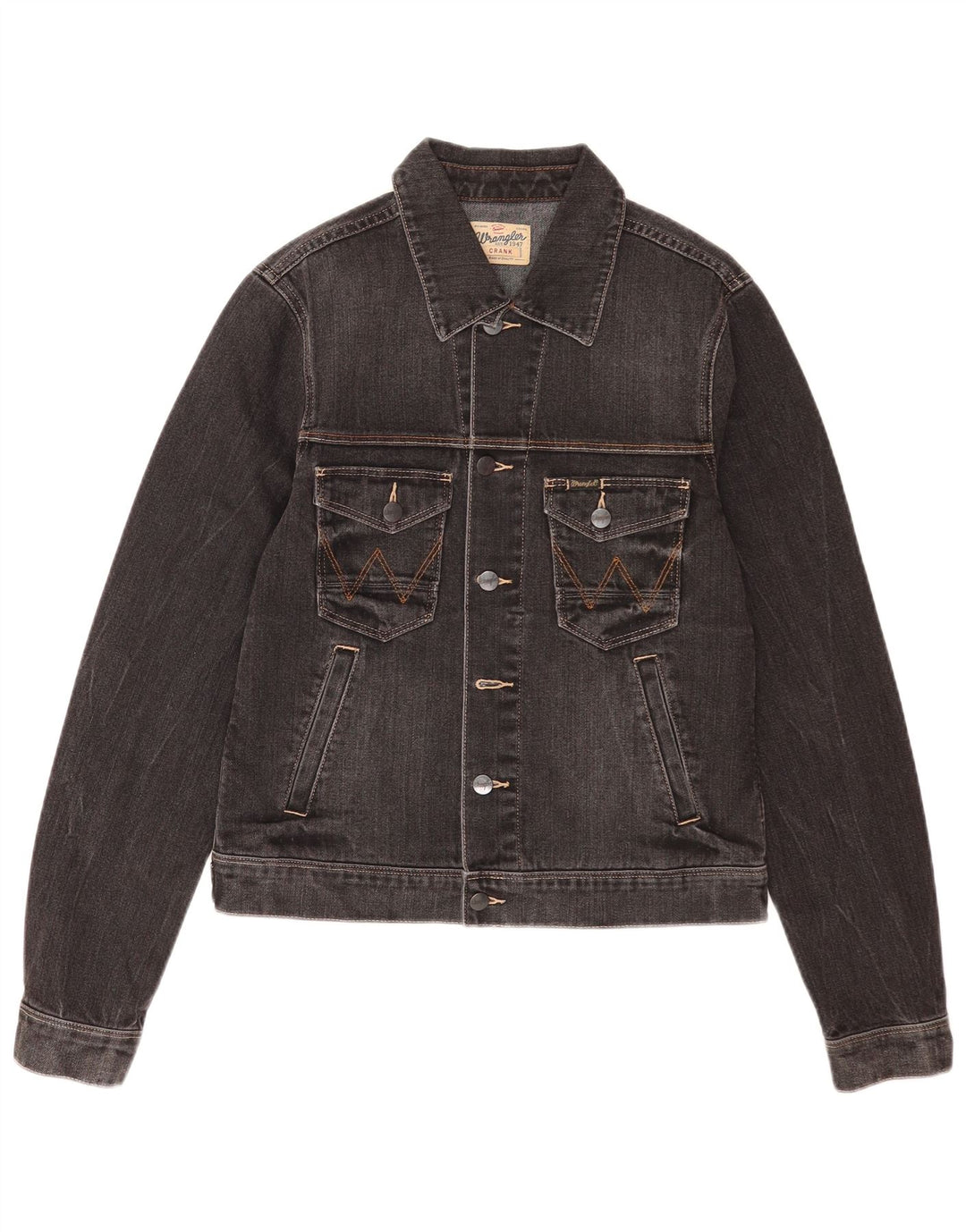 Мужская джинсовая куртка Wrangler Crank UK 36, маленькая, черная
