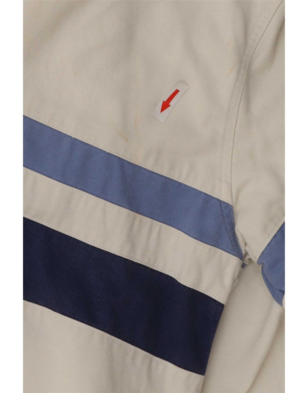 Crew Clothing Мужская пуловерная рубашка из хлопка среднего размера в белую полоску
