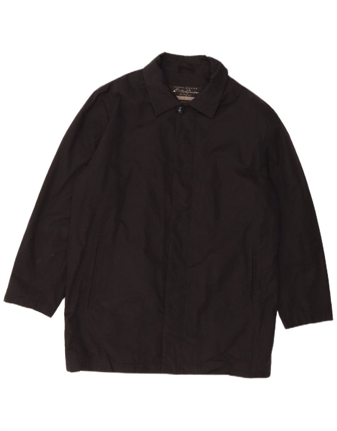 Мужское пальто свободного кроя Eddie Bauer UK 38, средний черный хлопок