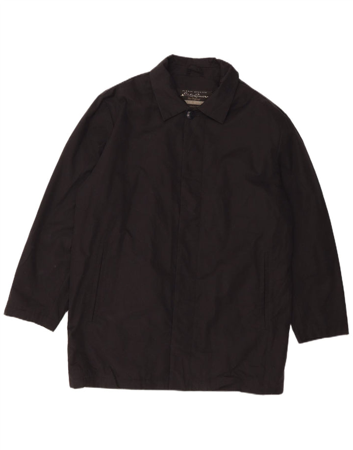 Мужское пальто свободного кроя Eddie Bauer UK 38, средний черный хлопок