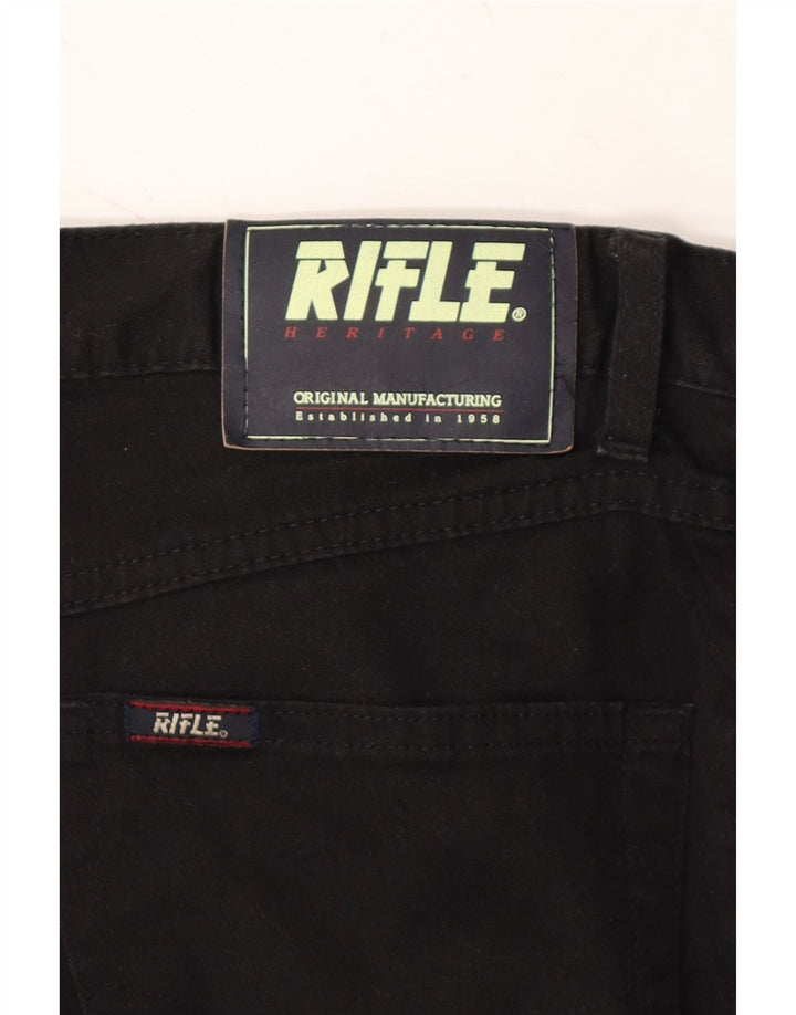 RIFLE Mens Slim Jeans W30 L32 Black Cotton Vintage Rifle and Second-Hand Rifle from Messina Hembry 