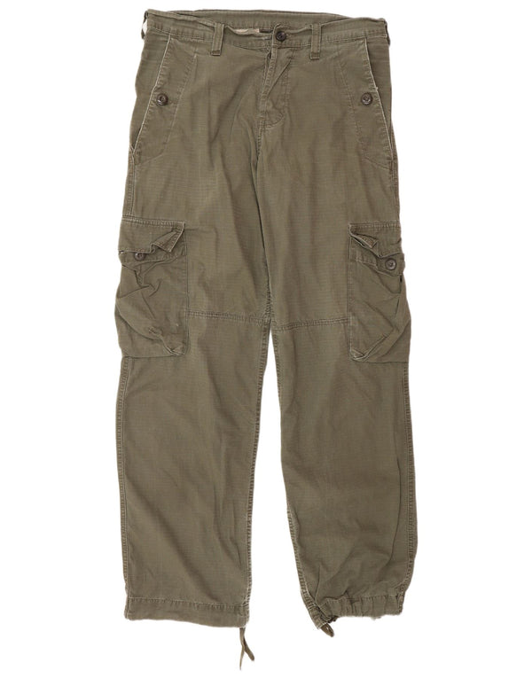 Carhartt Мужские прямые брюки карго W30 L34 Хаки в клетку, хлопок