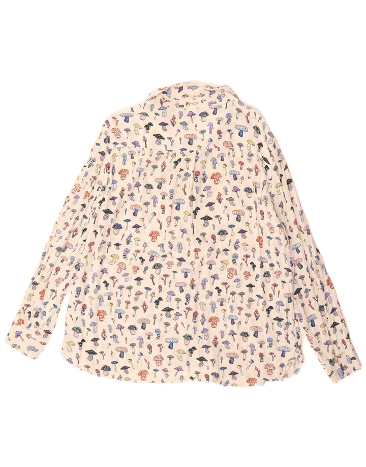 Женская блузка-рубашка с абстрактным узором French Connection, Великобритания 14, большая белая