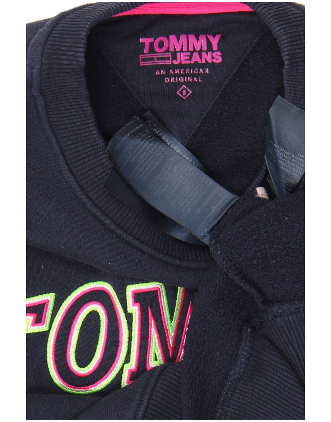 TOMMY HILFIGER Женский укороченный свитер UK 10, маленький темно-синий