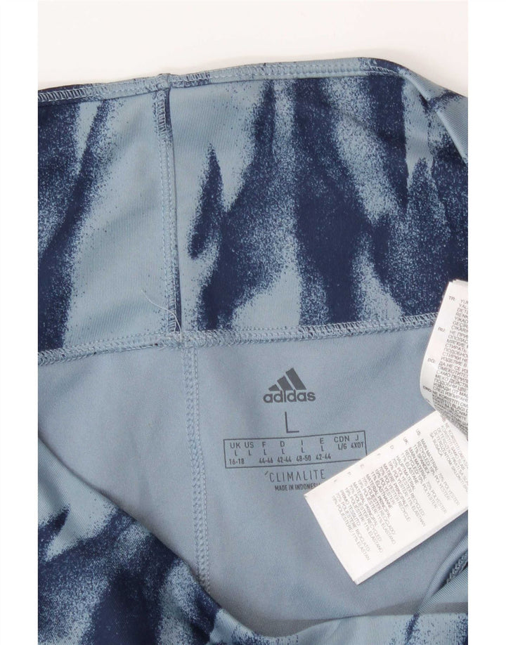 Женские леггинсы Adidas Climalite с абстрактным узором, Великобритания, 16/18, большие синие
