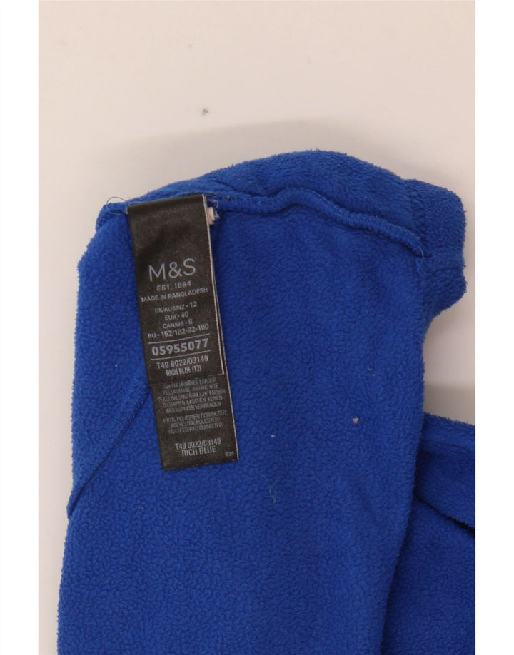 Женская флисовая куртка Marks & Spencer UK 12, средний синий полиэстер