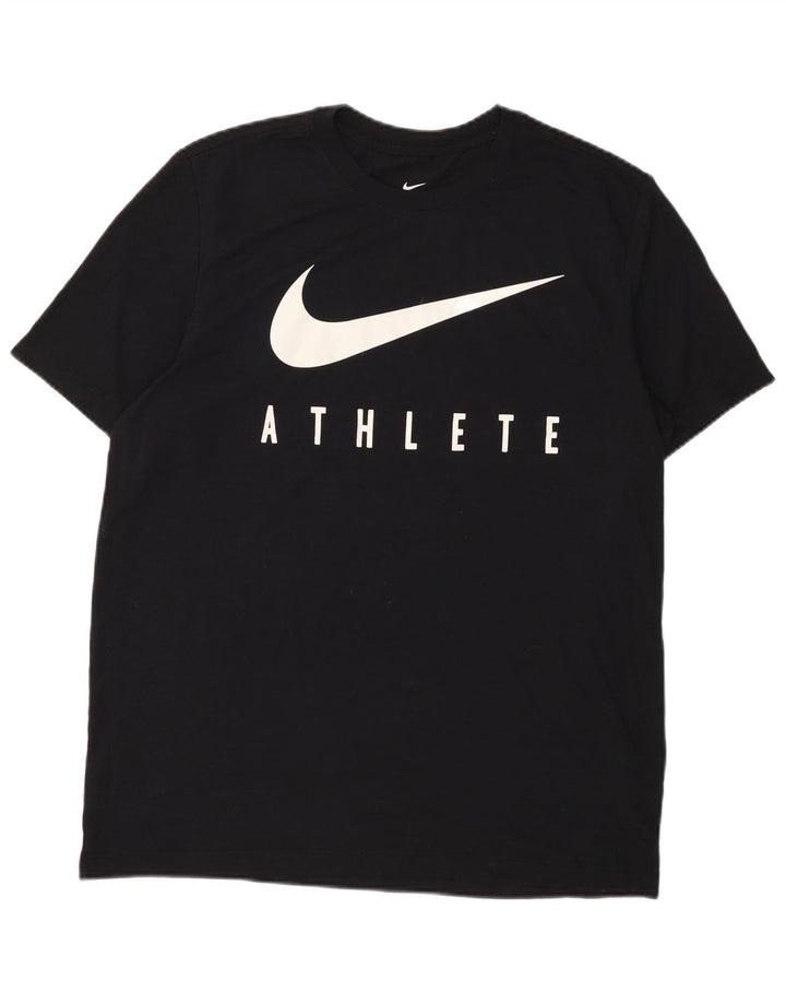 Мужская футболка NIKE Dri Fit с рисунком, большой черный хлопковый топ