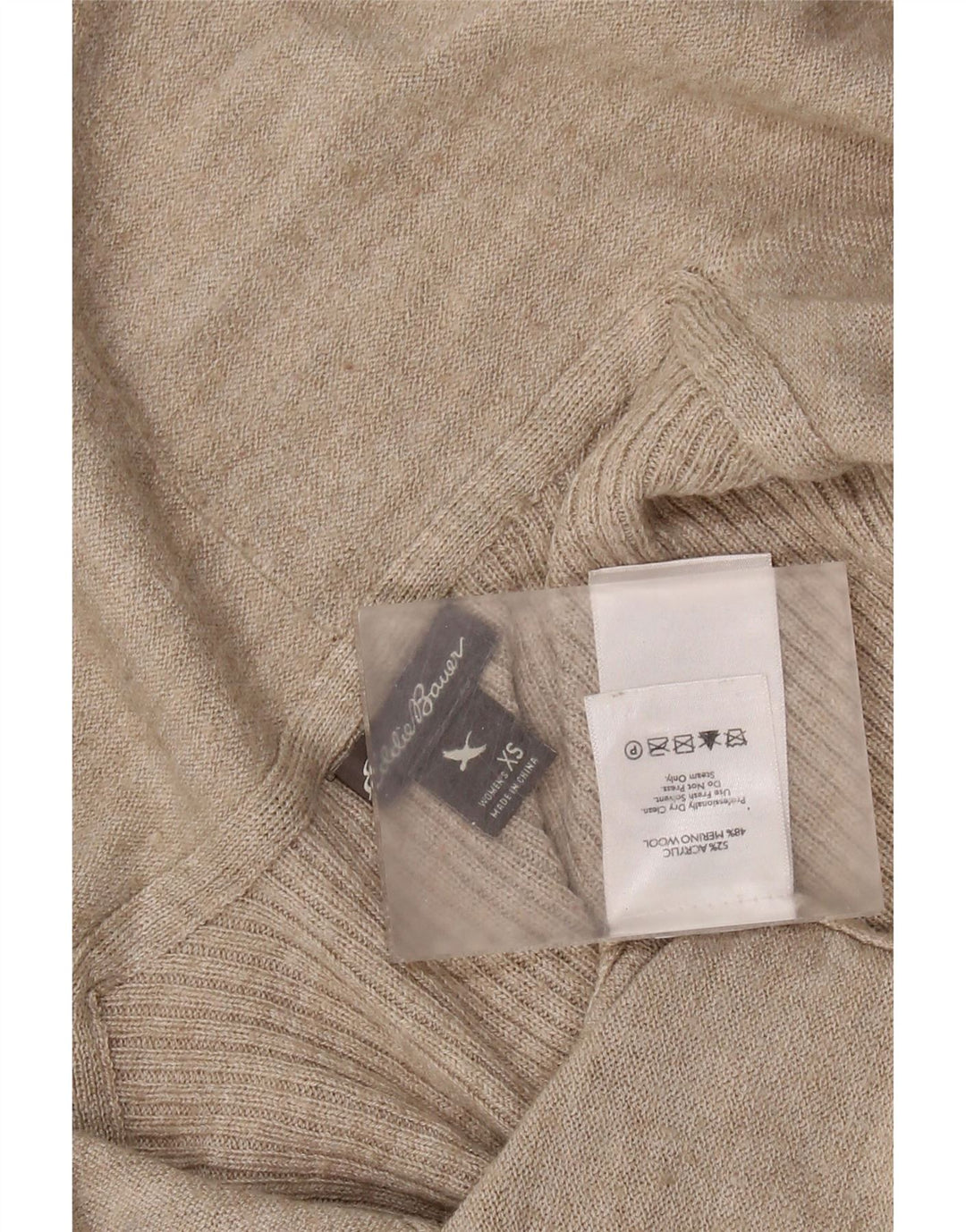 Женский открытый кардиган EDDIE BAUER UK 6 XS, бежевый акрил