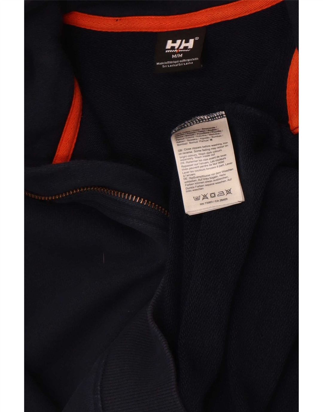 Мужской свитшот с воротником на молнии Helly Hansen, средний темно-синий хлопковый джемпер