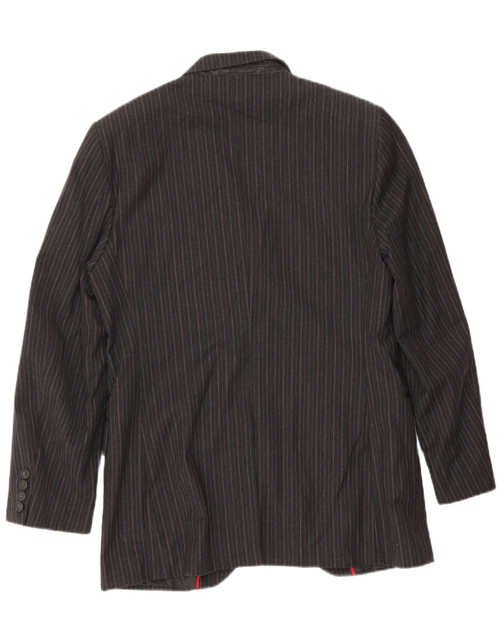 Мужской пиджак с 3 пуговицами Sisley IT 46, маленький серый хлопок в тонкую полоску