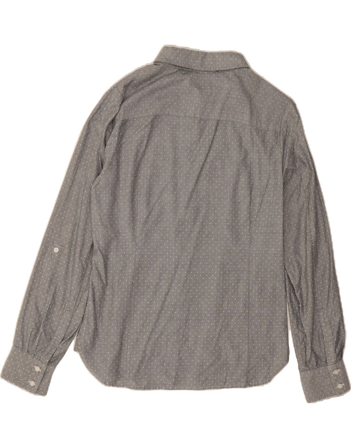 TOMMY HILFIGER Womens Shirt UK 14 Medium Grey Spotted Vintage Tommy Hilfiger and Second-Hand Tommy Hilfiger from Messina Hembry 