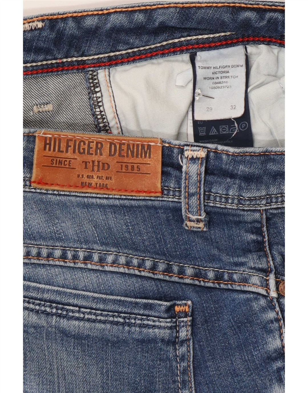 Женские узкие джинсы Tommy Hilfiger W29 L32 Синие, хлопок