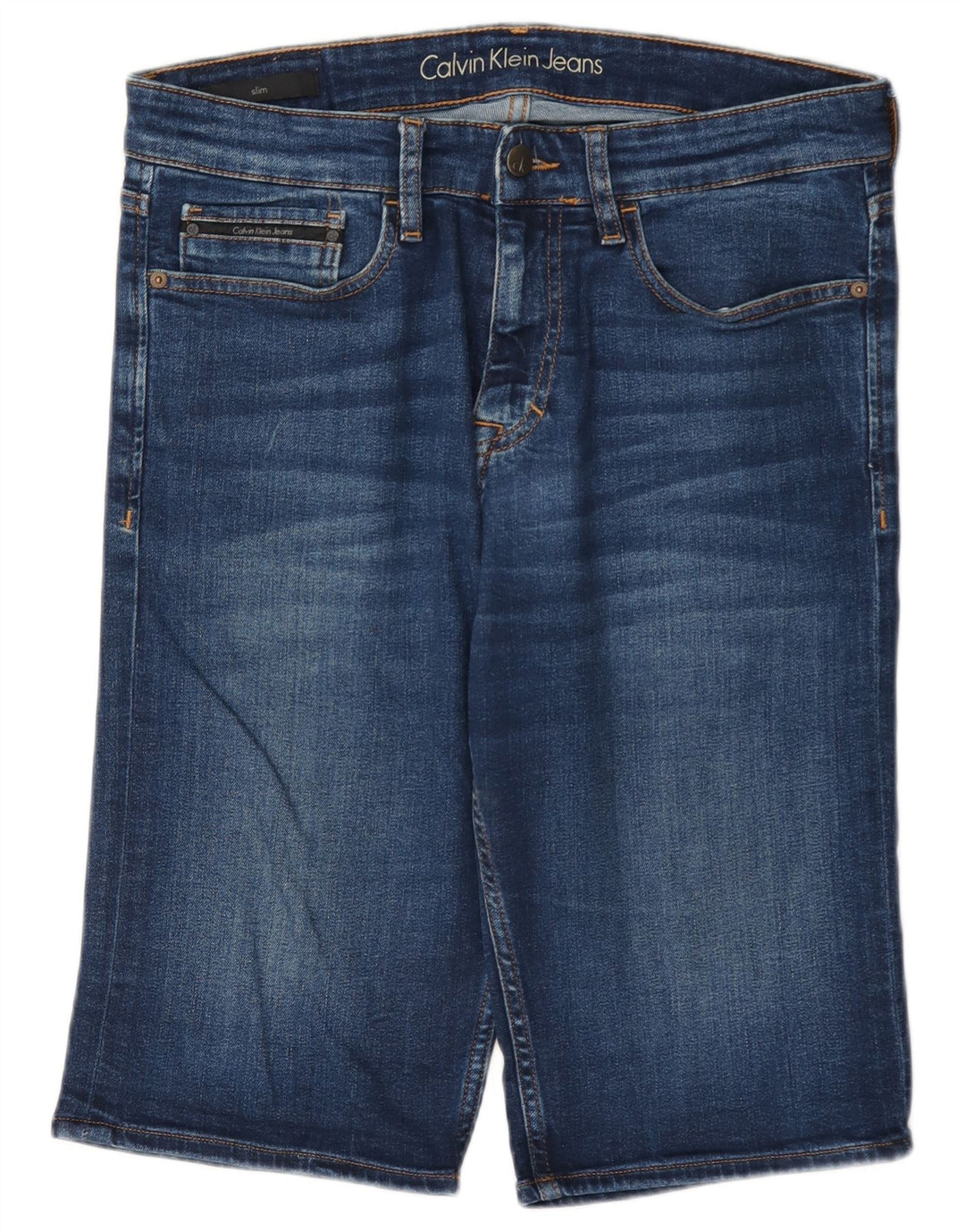 Мужские джинсовые шорты Calvin Klein W31, средний синий хлопок