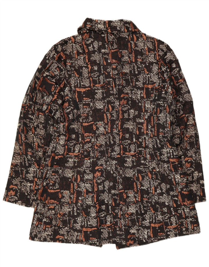 Женское пальто Benetton с абстрактным узором UK 10, маленькое черное полиэстер