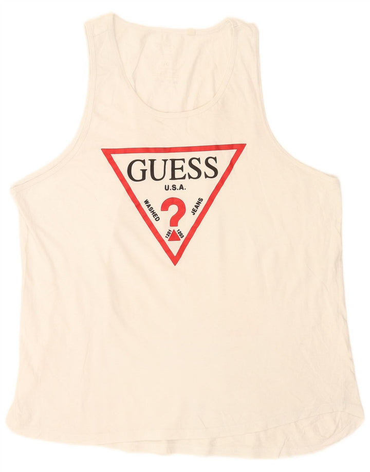 Мужской жилет Guess с рисунком, большой белый