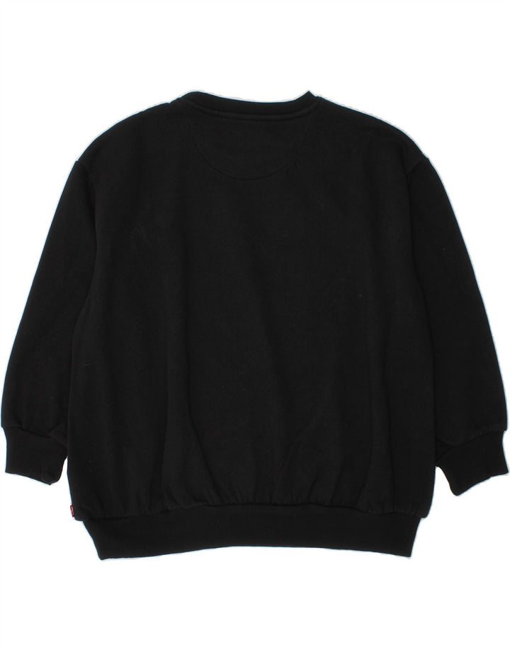 LEVI'S Boys Graphic Sweatshirt Jumper 10-11 Years Medium  Black Cotton Vintage Levi's and Second-Hand Levi's from Messina Hembry 