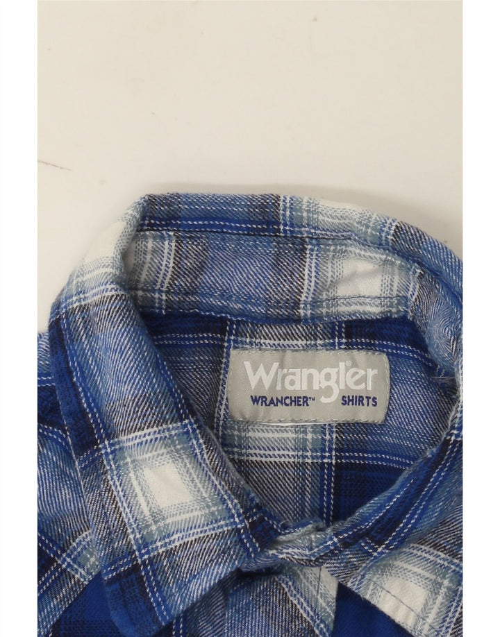 Мужская фланелевая рубашка Wrangler, большая синяя клетка