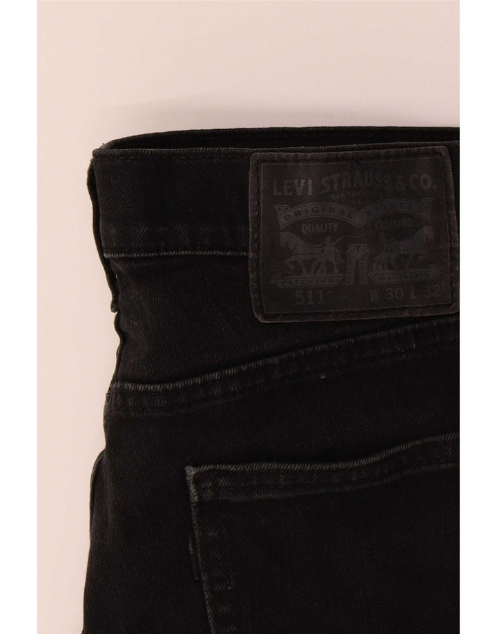 Мужские джинсы Levi's Slim 511 W30 L32, черный хлопок