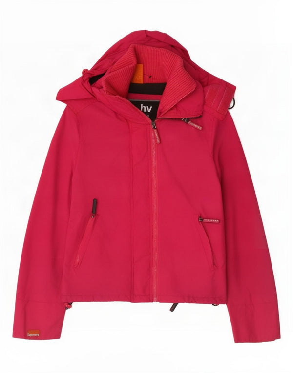 Женская ветровка с капюшоном Superdry The Windcheater UK 10, маленькая розовая
