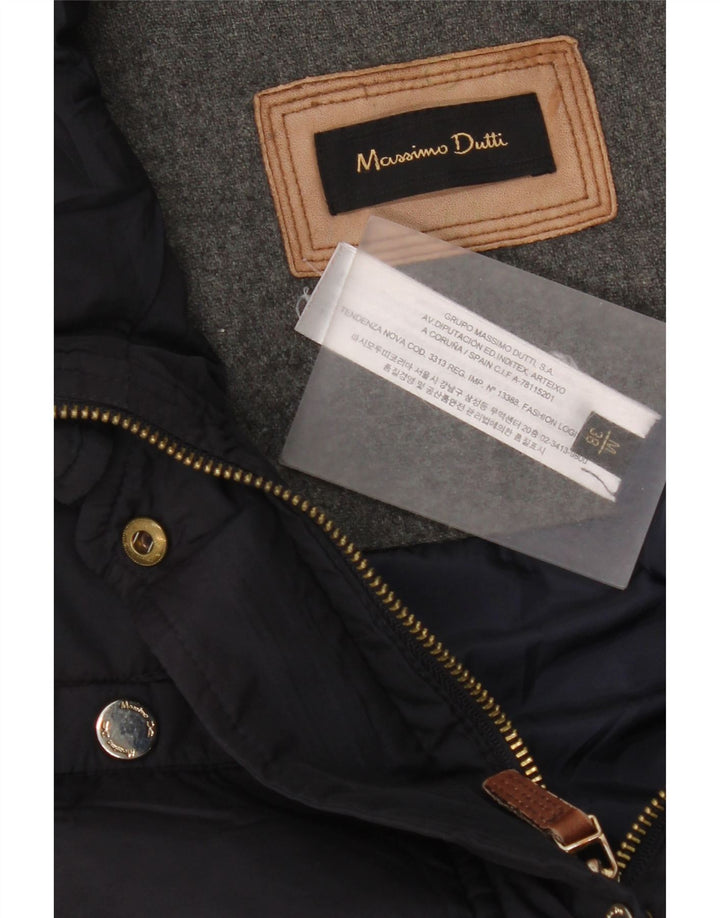 Женский утепленный жилет Massimo Dutti UK 14, средний темно-синий, полиэстер
