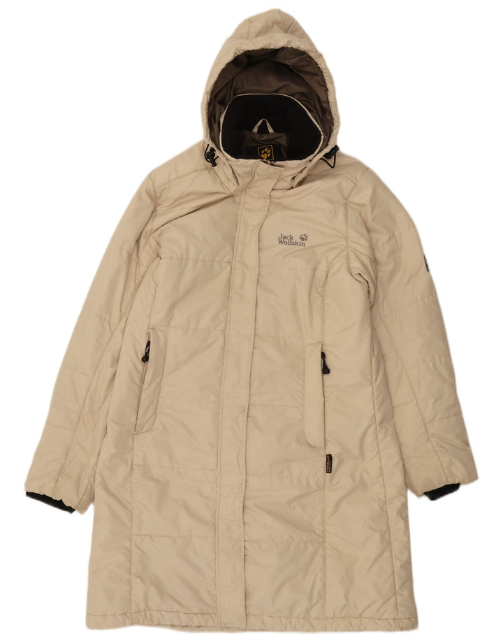 Jack Wolfskin Женское стеганое пальто с капюшоном UK 12/14 Medium Off White