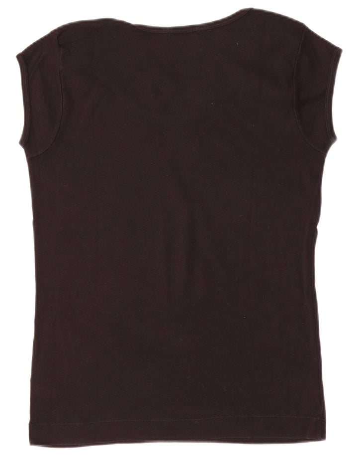 Женская футболка с рисунком SISLEY Top UK 14, большой черный хлопок