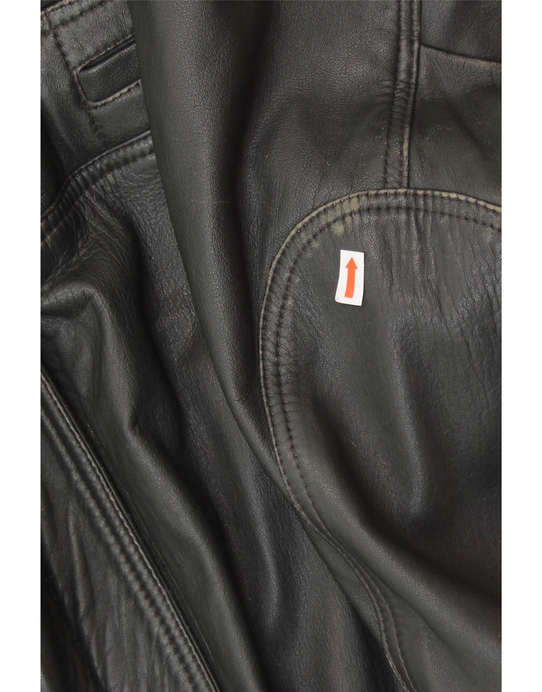Мужская кожаная куртка FATIGUE UK 38, средний черный кожаный цвет