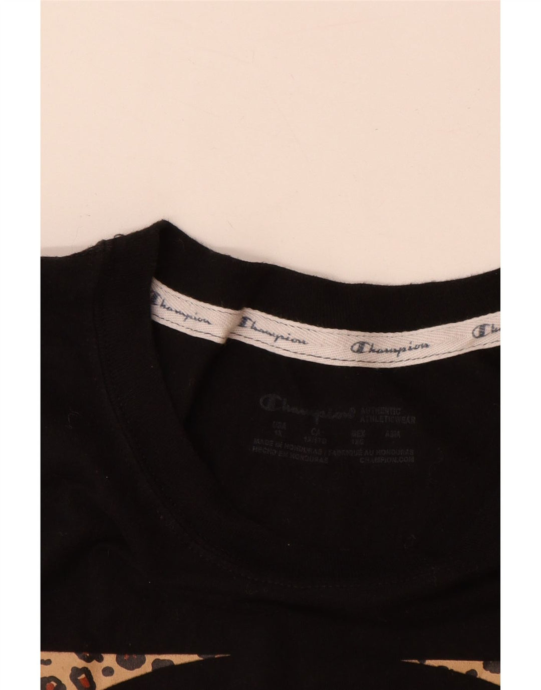 Женская футболка с рисунком Champion UK 18 XL, черный хлопок
