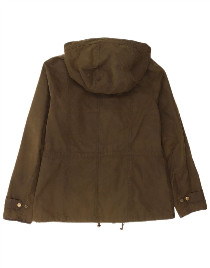 Женская куртка Barbour из вощеного хлопка с капюшоном UK 12, средний хаки