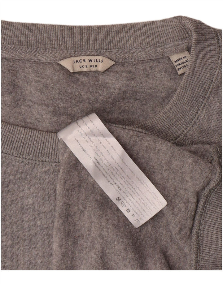 Женский свитер JACK WILLS, джемпер UK 12, средний серый хлопок