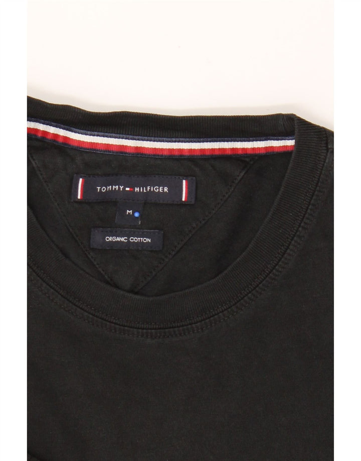 Мужская футболка Tommy Hilfiger из хлопка среднего размера, черная