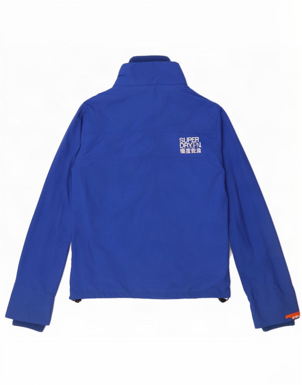 Женская дождевик Superdry UK 12, средний синий нейлон