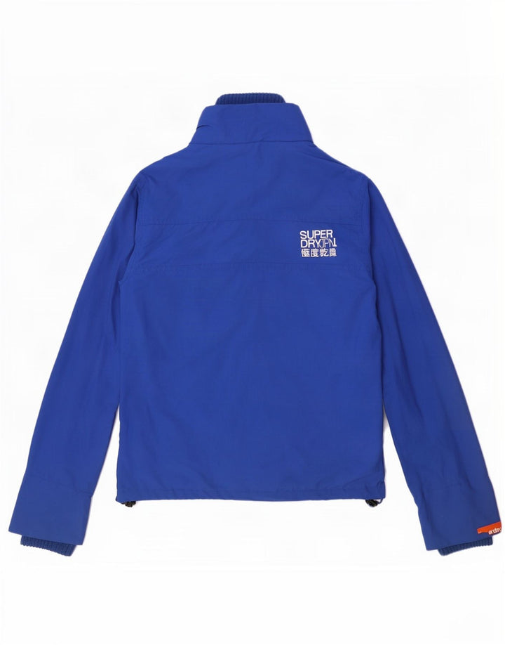 Женская дождевик Superdry UK 12, средний синий нейлон