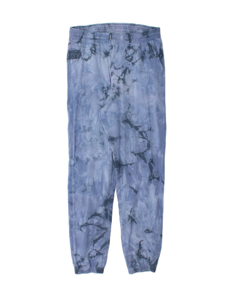 VERO MODA Womens Tracksuit Trousers Joggers UK 10 Medium Blue Tie Dye Vintage Vero Moda and Second-Hand Vero Moda from Messina Hembry 