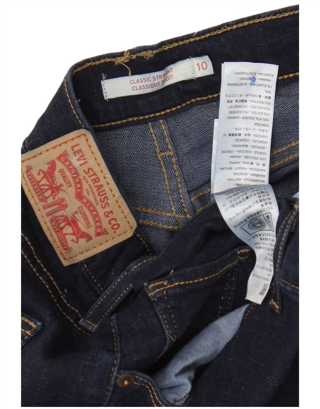 Женские классические прямые джинсы Levi's, размер США 10, большие W30 L30, темно-синие