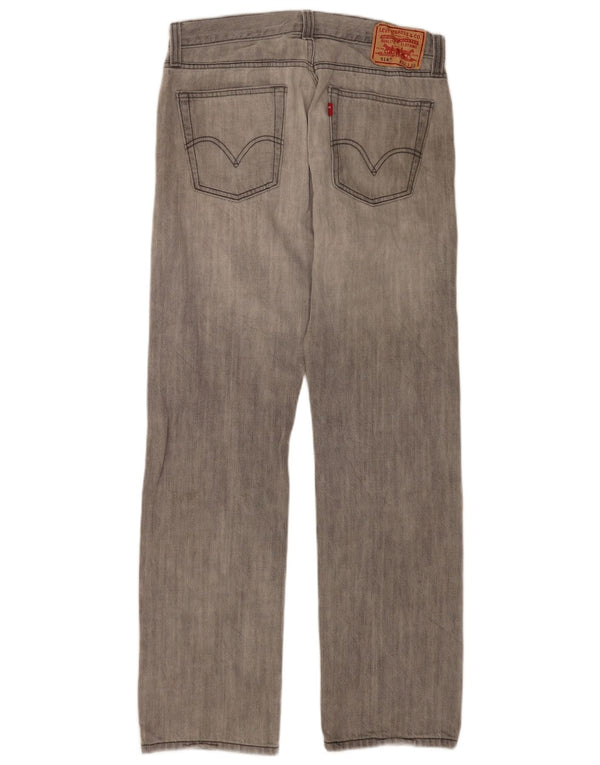 Мужские узкие прямые джинсы Levi's 514 W32 L32, серый хлопок