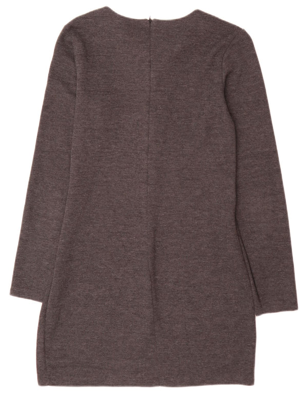 Женское мини-платье-джемпер Zara UK 14, большое серое