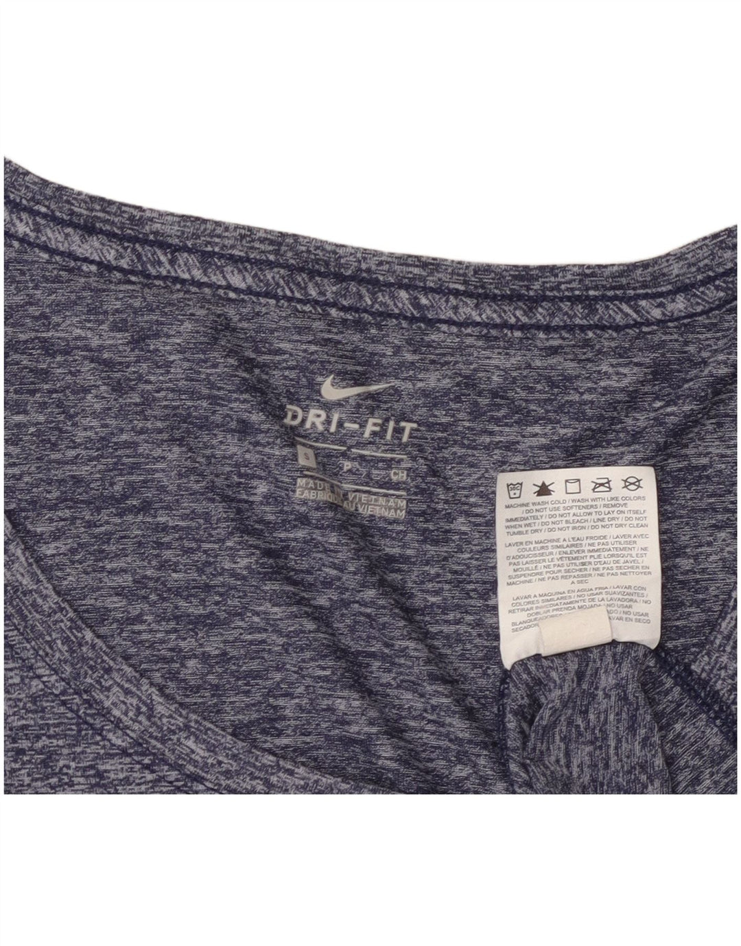 Женская футболка Nike Dri Fit Top UK 10, маленький размер, темно-синий, полиэстер с крапинками