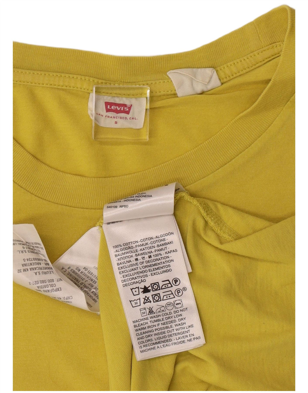 Мужская футболка LEVI'S, маленький желтый хлопок