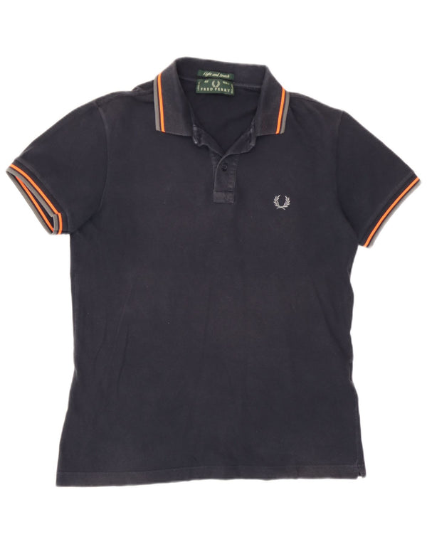 Мужская рубашка-поло Fred Perry, маленькая, темно-синяя, хлопок